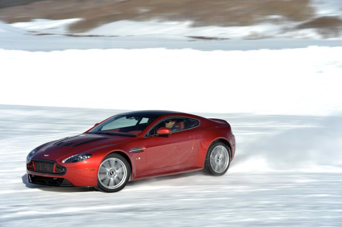 Aston Martin V12 Vantage S On Ice